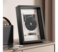 Cornice musicale con lettore CD con telecomando e schermo LED, uscita Bluetooth e AUX, cornice decorativa da parete per casa o ufficio