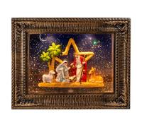 Cornice musicale illuminata per presepe