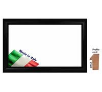 Cornice Nera lucida in legno per foto, stampe, attestati. Spessore cm 2