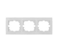 Cornice orizzontale bianca per tre elementi, misure 225x81x10 mm. Ideale per la serie Europa ERP73U, combina funzionalità e design moderno per i tuoi spazi.