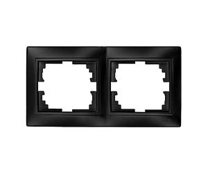 Cornice orizzontale per 2 elementi in elegante grafite. Dimensioni: 154 x 81 x 10 mm. Ideale per la serie Europa, modello ERP72NGU. Perfetto per i tuoi progetti di design.