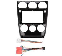 Cornice pannello di navigazione Kit rivestimento cruscotto surround GPS Elegante materiale ABS durevole Nero lucido per 6 2004 2016 Installazione navigatore 9 pollici