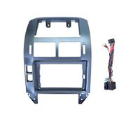 Cornice pannello Fascia Lettore Multimediale 9" Con Navigatore E Cornice Cruscotto Per Polo 2004 2005 2006 2007 2008 2009 2010 2011(Cordino con montatura in argento)