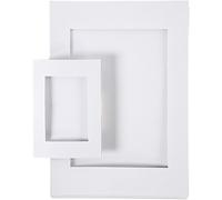 Cornice passepartout, formato A4+A6, dimensioni foro 6,5x12,5+16x21 cm, bianco, 230 g, 120asstd