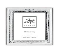 zep srl Cornice PAVIA da Tavolo NOZZE D'ARGENTO in Silver Plated per foto 15x20 Verticale, Placcata Argento Made in Italy
