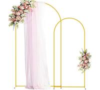 Cornice per arco con supporto per sfondo in metallo dorato per cerimonia di festa di compleanno Decorazione per celebrazioni per interni ed esterni Decorazione per arco nuziale