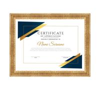 Cornice per attestati, pergamene, diplomi ROVESCIA BAROCCO ORO