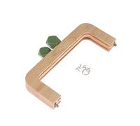 Cornice per borsa in legno con chiusura a bacio, Verde, One Size