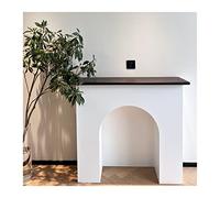 Cornice per caminetto Arte moderna minimalista camino stufa mensola cornice parete credenza ingresso mobiletto decorativo, bianco(Piccolo)