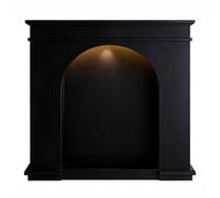 Cornice per caminetto Cornice decorativa for camino ad arco, cornice for indipendente con illuminazione(Nero,M)