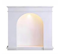 Cornice per caminetto Cornice decorativa for camino ad arco, cornice for indipendente con illuminazione(Bianco,M)