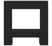 Cornice per Caminetto, Rovere Affumicato, Derivati del Legno (81x18x82 cm), Cornice Decorativa per Soggiorno/camera da Letto (Quercia nera)