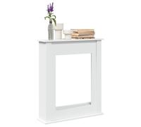 vidaXL Cornice per Camino Bianca 75x20x87,5 cm in Truciolato, cornice per caminetto, struttura per camino, decorazione camino, telaio per camino