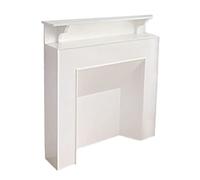Cornice Per Camino Camino francese, mensola for camino, mobile decorativo, soggiorno, ingresso, corridoio, credenza da parete di lusso - elegante finitura bianca lucida(Grande)