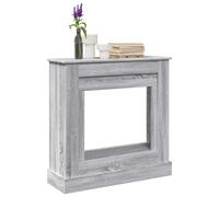 vidaXL Cornice per Camino Grigio Sonoma 90x30x90 cm in Truciolato, cornice per caminetto, struttura per camino, decorazione camino, telaio per camino
