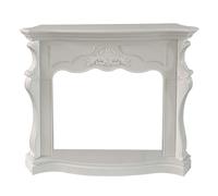 Cornice per camino rivestimento in legno L123xP39xH100 Parigi Bianco