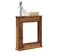 vidaXL Cornice per Camino Legno Antico 75x20x87,5 cm in Truciolato, cornice per caminetto, struttura per camino, decorazione camino, telaio per camino