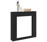 vidaXL Cornice per Camino Nera 100x20x100 cm in Truciolato