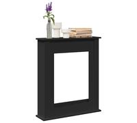 vidaXL Cornice per Camino Nera 75x20x87,5 cm in Truciolato