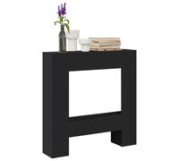vidaXL Cornice per Camino Nera 81x18x82 cm in Truciolato