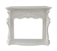 Cornice per camino rivestimento in legno L123xP39xH100 Parigi Bianco