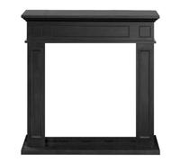 Cornice per camino rivestimento in legno L89,5xH90,5xP28 Jefferson Nero