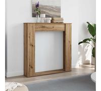vidaXL Cornice per Camino Rovere Artigianale 100x20x100 cm Truciolato