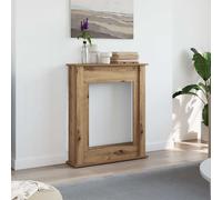 vidaXL Cornice per Camino Rovere Artigianale 75x20x87,5 cm Truciolato, cornice per caminetto, struttura per camino, decorazione camino