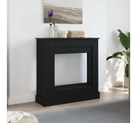 vidaXL Cornice per Camino Rovere Nero 90x30x90 cm in Truciolato
