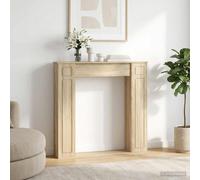 vidaXL Sonoma - Cornice per caminetto, 100 x 20 x 100 cm, in legno ingegnerizzato, per soggiorno, camera da letto, corridoio, rettangolare, moderno, decorazione elegante, facile da installare, design