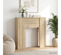 vidaXL Cornice per caminetto in legno di quercia Sonoma 93 x 20 x 89 cm, decorazione moderna per la casa, soggiorno, camera da letto, corridoio, elegante copertura per camino, elemento funzionale per
