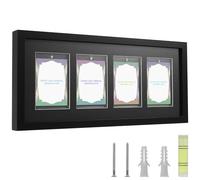 Cornice per carte da collezione, per carte da baseball, 4 Grids Trading Card Display Frame, supporto da parete, supporto da baseball, vetrina per calcio, basket, hockey, carte da collezione