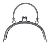 Cornice per chiusura per borsa, cornice per manico a semicerchio con chiusura a bacio per borsa da 16,5 cm per la realizzazione di borse artigianali fai-da-te (Pistola B01-028-00508)