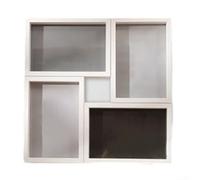 Cornice per collage da parete per 4 immagini, facile da cambiare, design elegante compatibile con vari stili di interni (bianco)