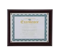 Cornice per diploma V-Light, 8,5 x 11 pollici, porta certificato, cornice per laurea, mogano