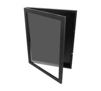 Cornice per Esposizione di Magliette in Legno con Parte Anteriore in Vetro, Scatola Sottile per ombrelli per cimeli della Maglia, Sospensione Antipolvere per Magliette da Calcio(Black,35.5x45.7cm)