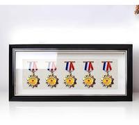 Cornice per Esposizione di più Foto, Cornice per Esposizione di più Foto, medaglia di Maratona in Legno, 3D Profonda, Scatola portaoggetti per Certificato e medaglia