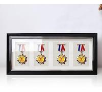 Cornice per Esposizione di più Foto, Cornice per Esposizione di più Foto, medaglia di Maratona in Legno, 3D Profonda, Scatola portaoggetti per Certificato e medaglia