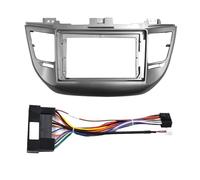Cornice per fascia radio Fascioni Autoradio Per Hyundai Per Tucson 2015-2017(Cornice-corda-argento)