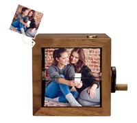 Cornice per flipbook in legno personalizzata con luce LED, scatola animazione personalizzata, divertente regalo dell'amicizia per Natale, compleanno o festa di Capodanno