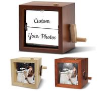 Cornice per flipbook in legno realizzata a mano, scatola animata personalizzata con illuminazione a LED, regalo di Natale, compleanno e matrimonio per amici e persone care