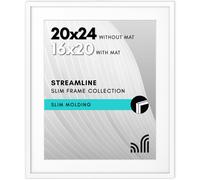 Cornice per foto Americanflat 20x24 con plexiglass lucido - Utilizzabile come cornice 16x20 con passepartout o come cornice 20x24 senza passepart