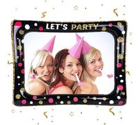Cornice per Foto Compleanno,Photo Booth Props,Cornice Gonfiabile,Set di Oggetti Scena per Foto di Compleanno,Cornice per Selfie Gonfiabile Photo,per Festa Compleanno Matrimonio Gadget Foto Fai da Te