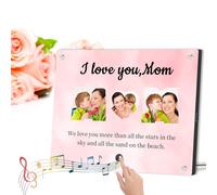 Cornice per foto con canzone personalizzata con placca musicale Spotify, regalo personalizzato per la festa della mamma che suona la canzone dei bambini, miglior regalo per la mamma di sempre, regalo