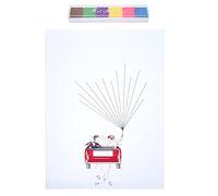 Cornice per Foto con Firma per Matrimonio, Libro di Nozze, Impronta Digitale per Auto da Matrimonio Fai-da-Te per Lo Sposo e la Sposa, per Forniture Nuziali(HK156)