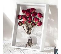 Cornice per foto, Cornice for foto, cornice for in acrilico trasparente bifacciale con foglia, dimensioni multiple multicolori(White,A4)