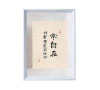 Cornice per foto, Cornice for foto, cornice in vetro flottante trasparente bifacciale, dimensioni multiple multicolori(White,[50 * 70cm])