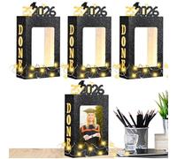 Cornice per foto di laurea, decorazione da tavolo, 4 pezzi, con luce LED, per fratelli, amici, compagni di asa, soggiorno, camera da , studio