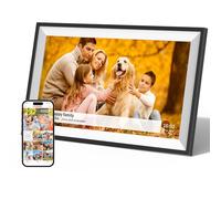 Cornice per foto digitale, 15,6 pollici Frameo Digital Picture Frame, 1920 x 1080 IPS LCD Touch Screen, rotazione automatica, 32 GB, supporta schede SD, condividi momenti istantaneamente tramite l'app