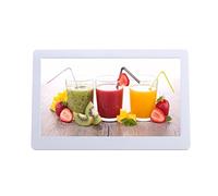 Cornice per foto digitale a bordo stretto ad alta definizione da 10 pollici, risoluzione 1024x600, con calendario orologio, funzione interruttore timer Regalo decorativo